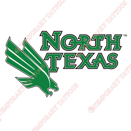North Texas Mean Green Customize Temporary Tattoos Stickers NO.5620
